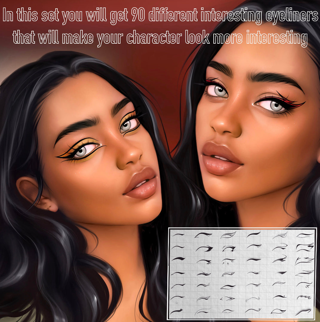 Eyeliner Brushes for PROCREATE