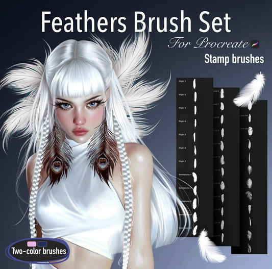 Feathers brush set