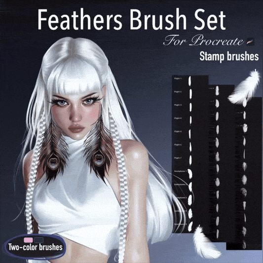Feathers brush set