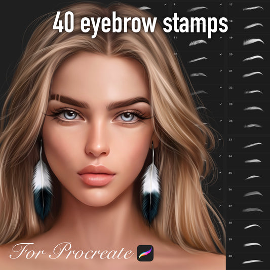 Eyebrows brushes for PROCREATE